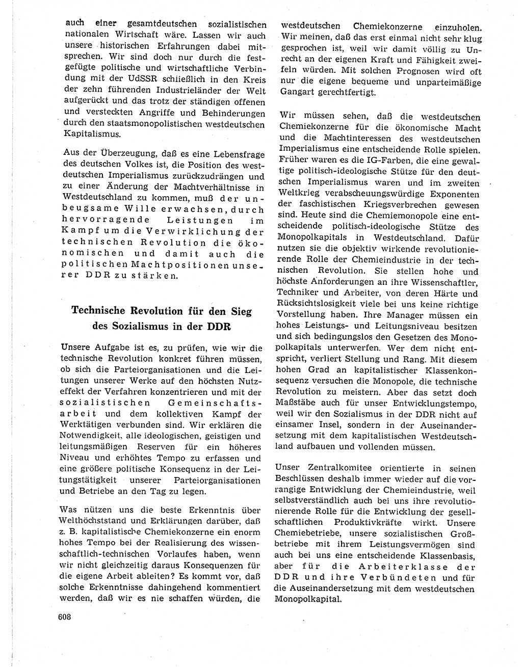 Neuer Weg (NW), Organ des Zentralkomitees (ZK) der SED (Sozialistische Einheitspartei Deutschlands) für Fragen des Parteilebens, 21. Jahrgang [Deutsche Demokratische Republik (DDR)] 1966, Seite 608 (NW ZK SED DDR 1966, S. 608)