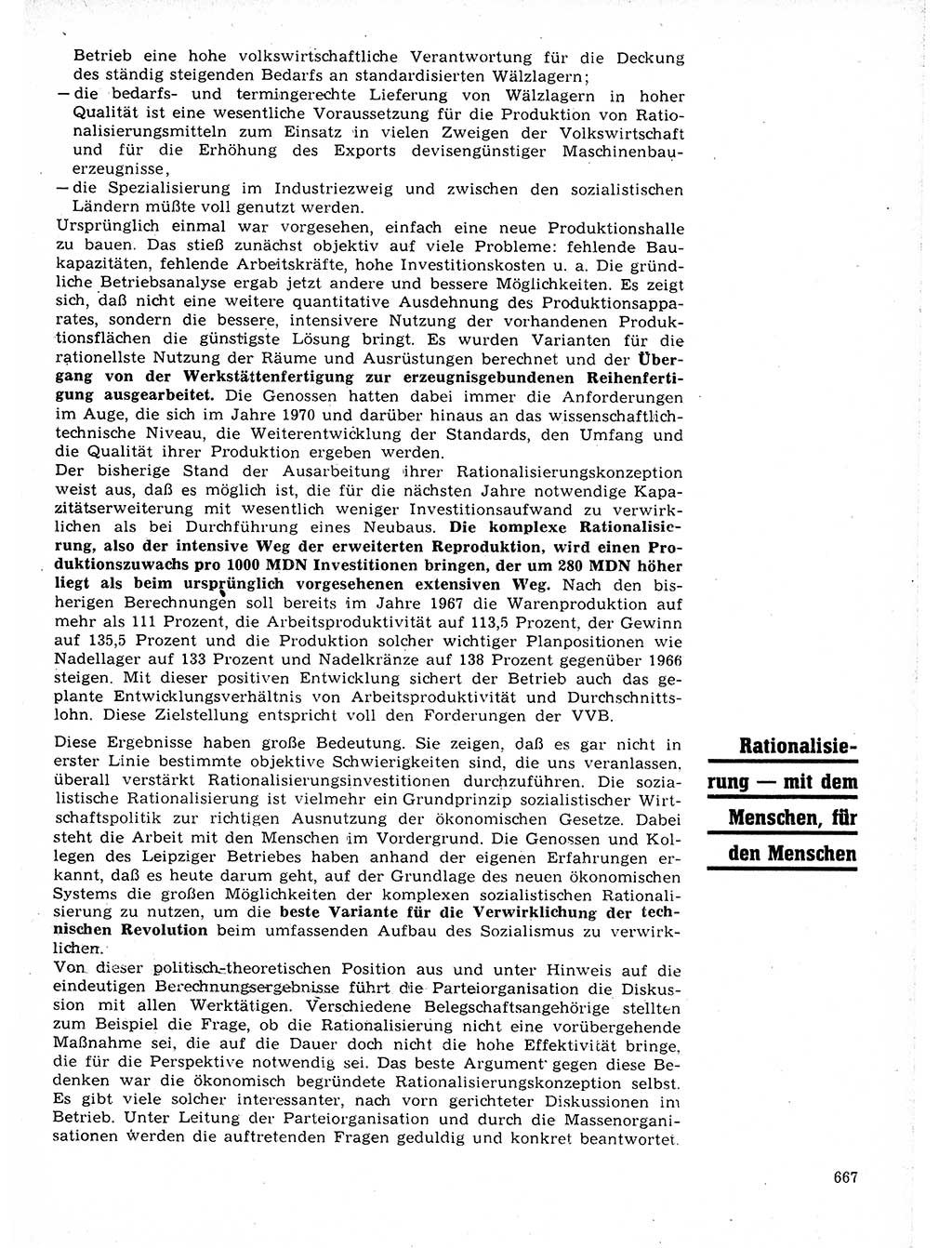 Neuer Weg (NW), Organ des Zentralkomitees (ZK) der SED (Sozialistische Einheitspartei Deutschlands) für Fragen des Parteilebens, 21. Jahrgang [Deutsche Demokratische Republik (DDR)] 1966, Seite 667 (NW ZK SED DDR 1966, S. 667)