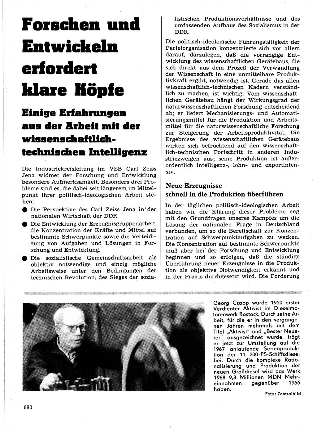 Neuer Weg (NW), Organ des Zentralkomitees (ZK) der SED (Sozialistische Einheitspartei Deutschlands) für Fragen des Parteilebens, 21. Jahrgang [Deutsche Demokratische Republik (DDR)] 1966, Seite 680 (NW ZK SED DDR 1966, S. 680)