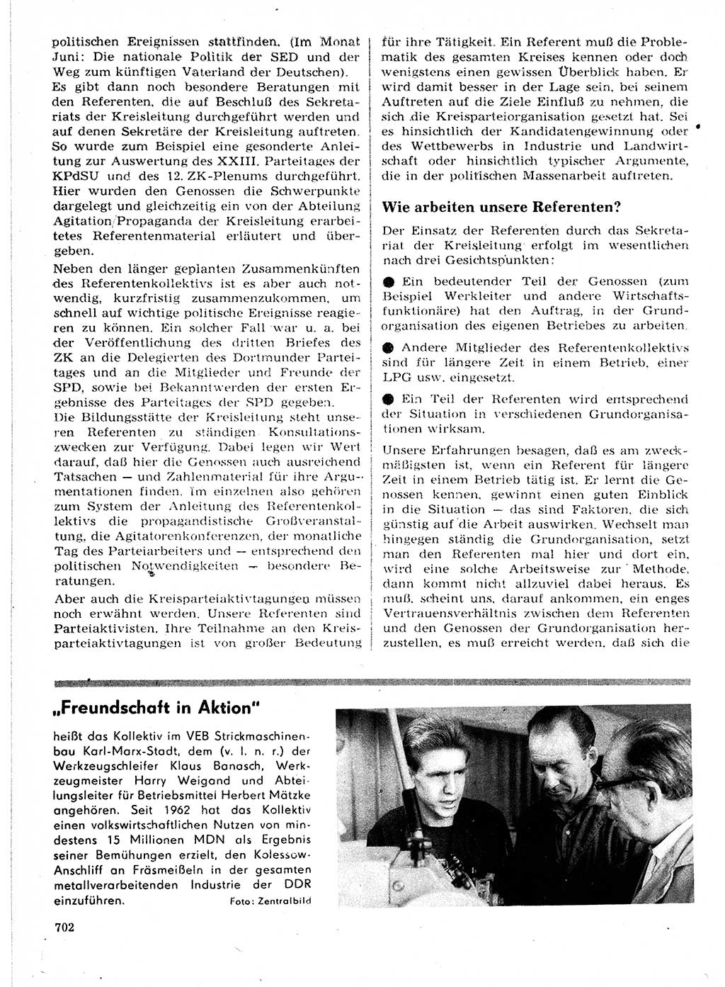 Neuer Weg (NW), Organ des Zentralkomitees (ZK) der SED (Sozialistische Einheitspartei Deutschlands) für Fragen des Parteilebens, 21. Jahrgang [Deutsche Demokratische Republik (DDR)] 1966, Seite 702 (NW ZK SED DDR 1966, S. 702)