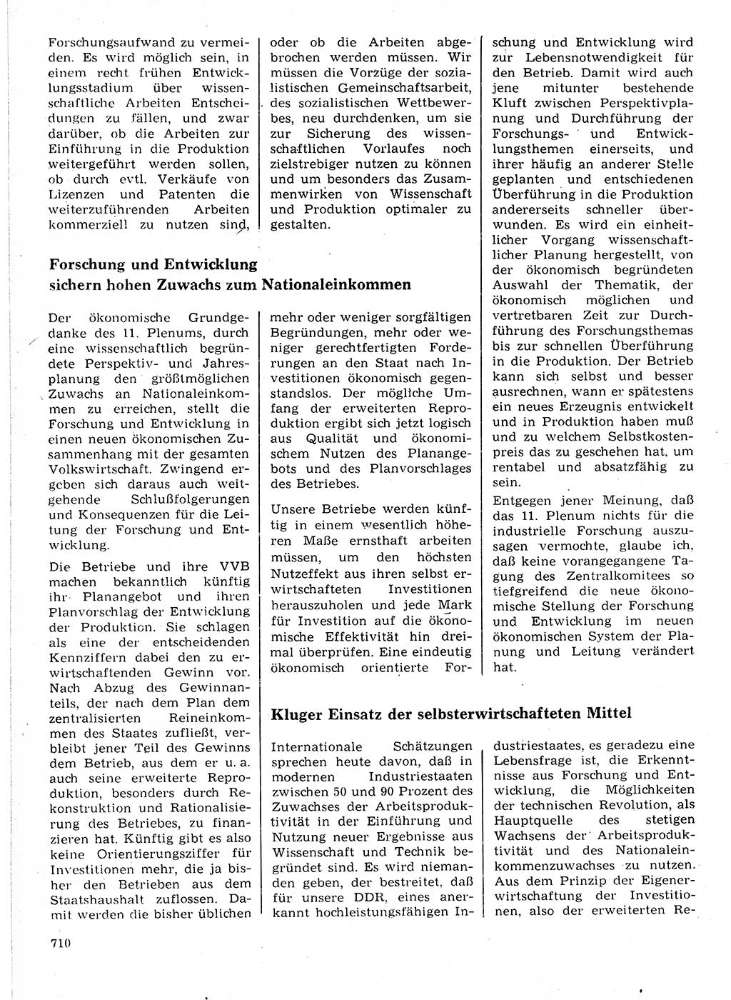 Neuer Weg (NW), Organ des Zentralkomitees (ZK) der SED (Sozialistische Einheitspartei Deutschlands) für Fragen des Parteilebens, 21. Jahrgang [Deutsche Demokratische Republik (DDR)] 1966, Seite 710 (NW ZK SED DDR 1966, S. 710)