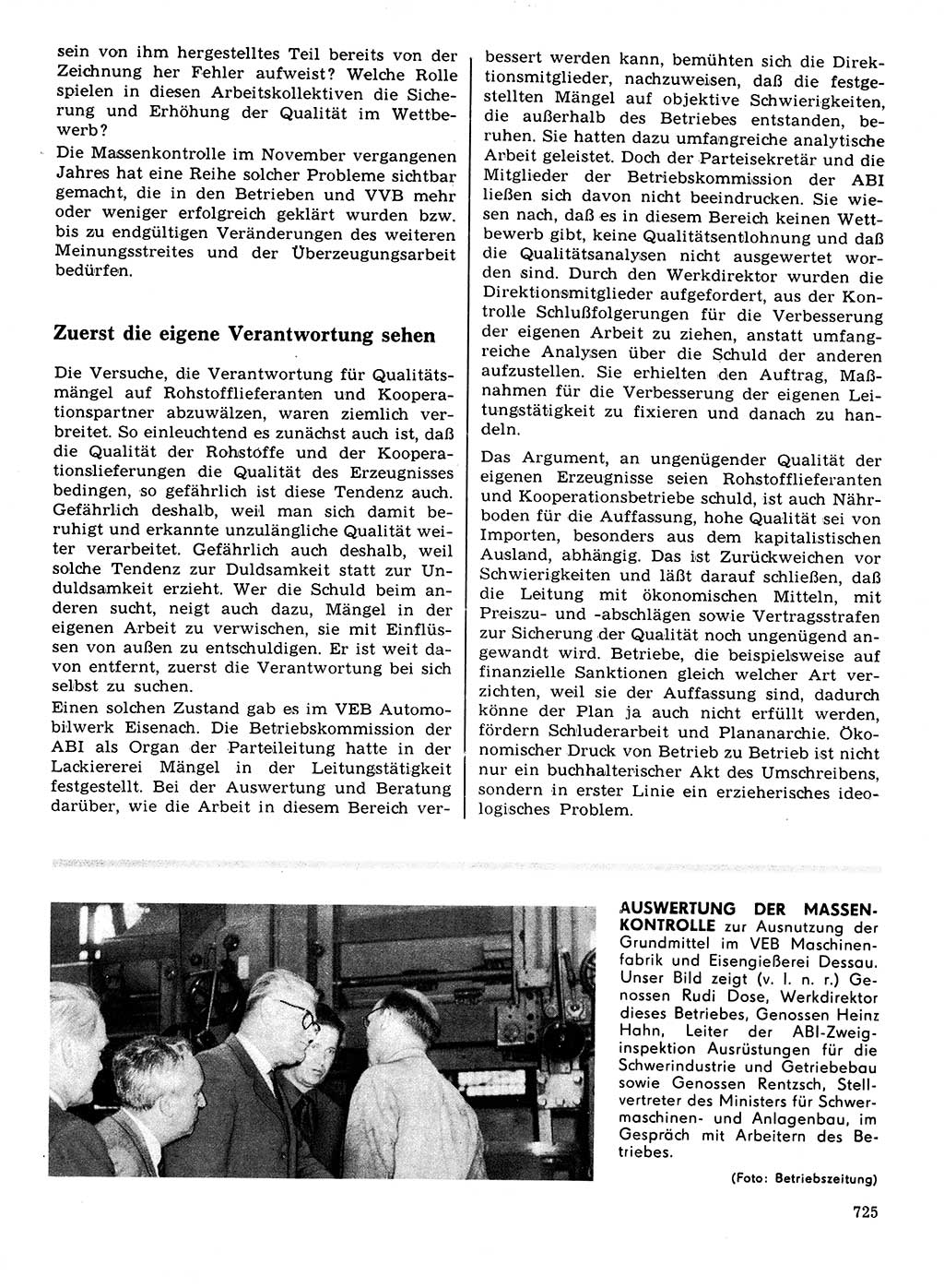 Neuer Weg (NW), Organ des Zentralkomitees (ZK) der SED (Sozialistische Einheitspartei Deutschlands) für Fragen des Parteilebens, 21. Jahrgang [Deutsche Demokratische Republik (DDR)] 1966, Seite 725 (NW ZK SED DDR 1966, S. 725)