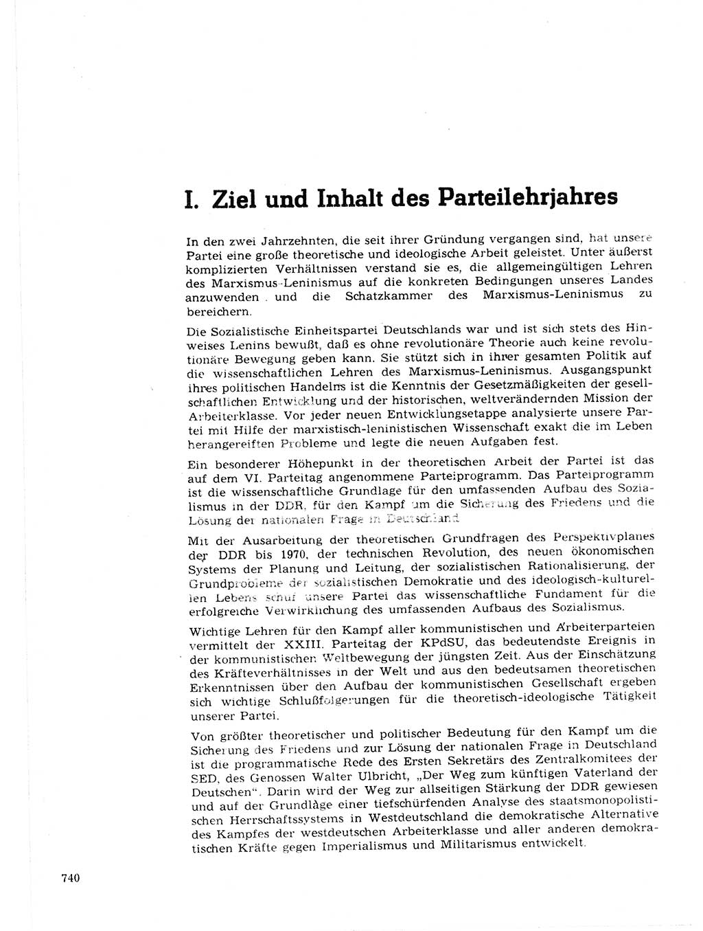 Neuer Weg (NW), Organ des Zentralkomitees (ZK) der SED (Sozialistische Einheitspartei Deutschlands) für Fragen des Parteilebens, 21. Jahrgang [Deutsche Demokratische Republik (DDR)] 1966, Seite 740 (NW ZK SED DDR 1966, S. 740)