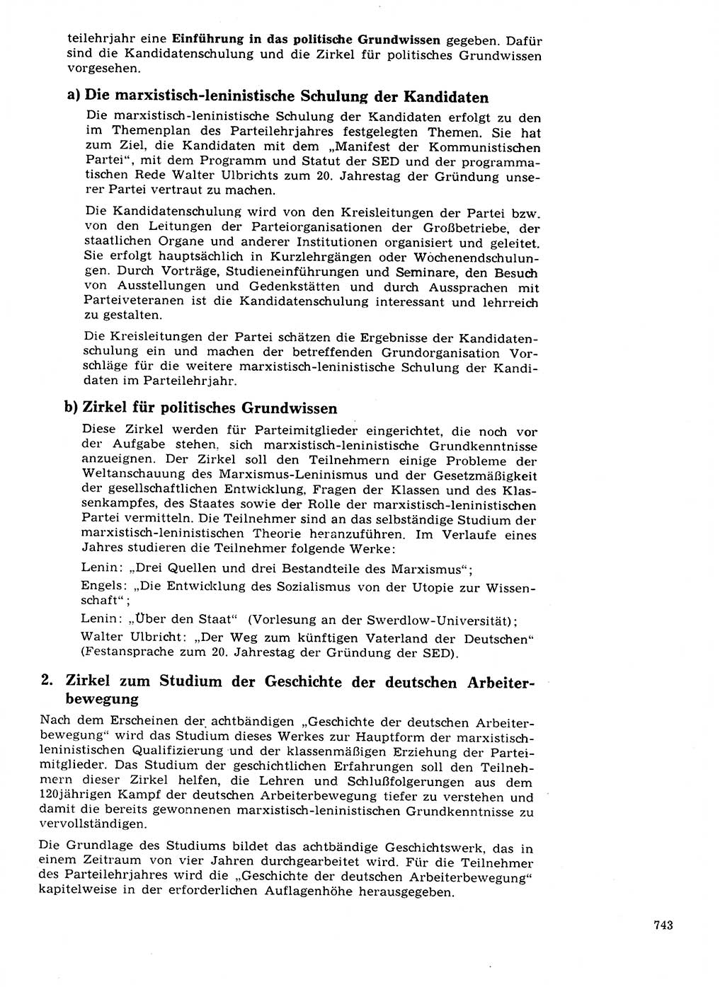 Neuer Weg (NW), Organ des Zentralkomitees (ZK) der SED (Sozialistische Einheitspartei Deutschlands) für Fragen des Parteilebens, 21. Jahrgang [Deutsche Demokratische Republik (DDR)] 1966, Seite 743 (NW ZK SED DDR 1966, S. 743)