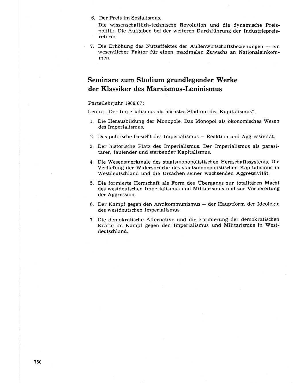 Neuer Weg (NW), Organ des Zentralkomitees (ZK) der SED (Sozialistische Einheitspartei Deutschlands) für Fragen des Parteilebens, 21. Jahrgang [Deutsche Demokratische Republik (DDR)] 1966, Seite 750 (NW ZK SED DDR 1966, S. 750)