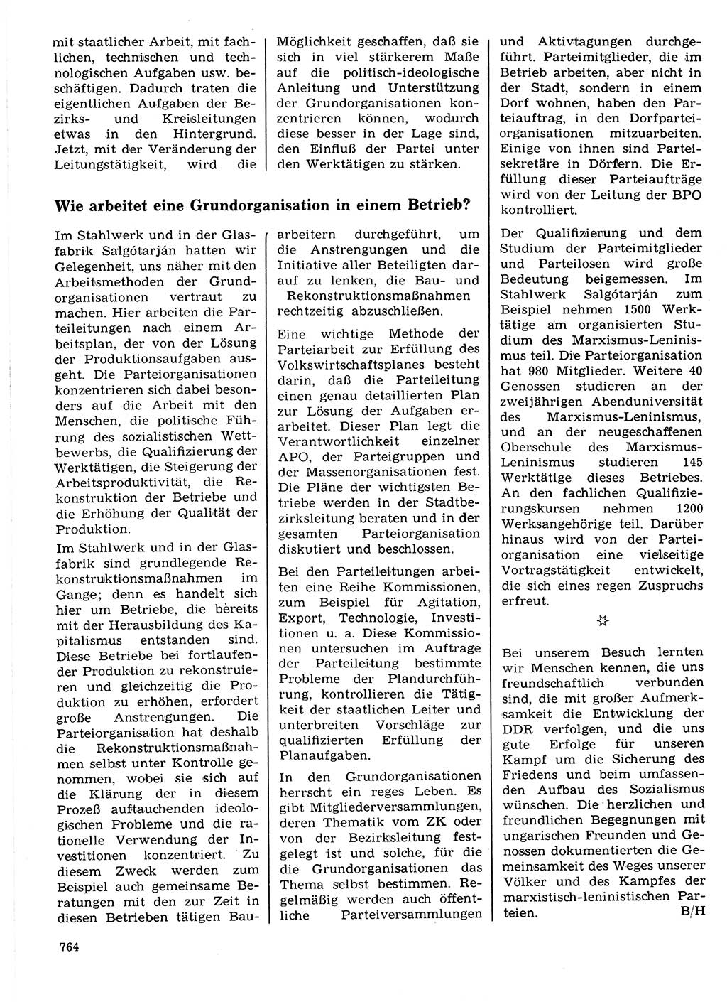 Neuer Weg (NW), Organ des Zentralkomitees (ZK) der SED (Sozialistische Einheitspartei Deutschlands) für Fragen des Parteilebens, 21. Jahrgang [Deutsche Demokratische Republik (DDR)] 1966, Seite 764 (NW ZK SED DDR 1966, S. 764)