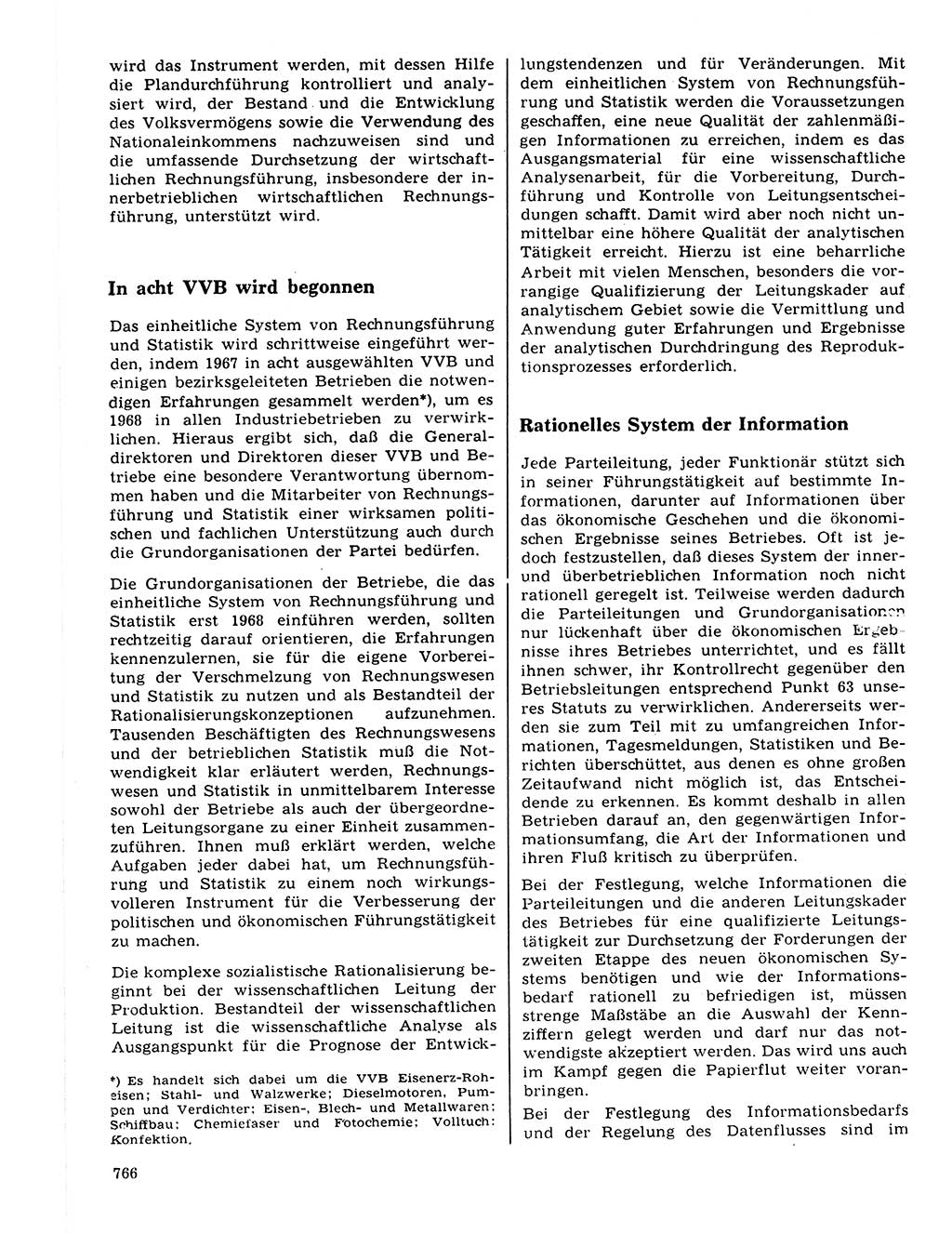 Neuer Weg (NW), Organ des Zentralkomitees (ZK) der SED (Sozialistische Einheitspartei Deutschlands) für Fragen des Parteilebens, 21. Jahrgang [Deutsche Demokratische Republik (DDR)] 1966, Seite 766 (NW ZK SED DDR 1966, S. 766)