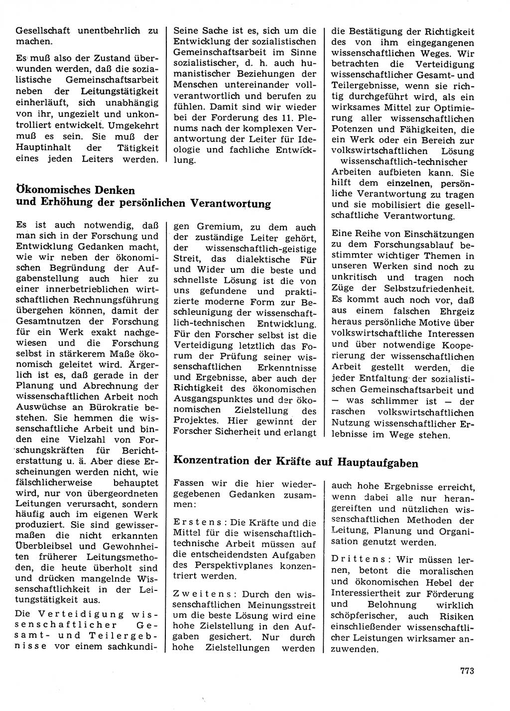 Neuer Weg (NW), Organ des Zentralkomitees (ZK) der SED (Sozialistische Einheitspartei Deutschlands) für Fragen des Parteilebens, 21. Jahrgang [Deutsche Demokratische Republik (DDR)] 1966, Seite 773 (NW ZK SED DDR 1966, S. 773)