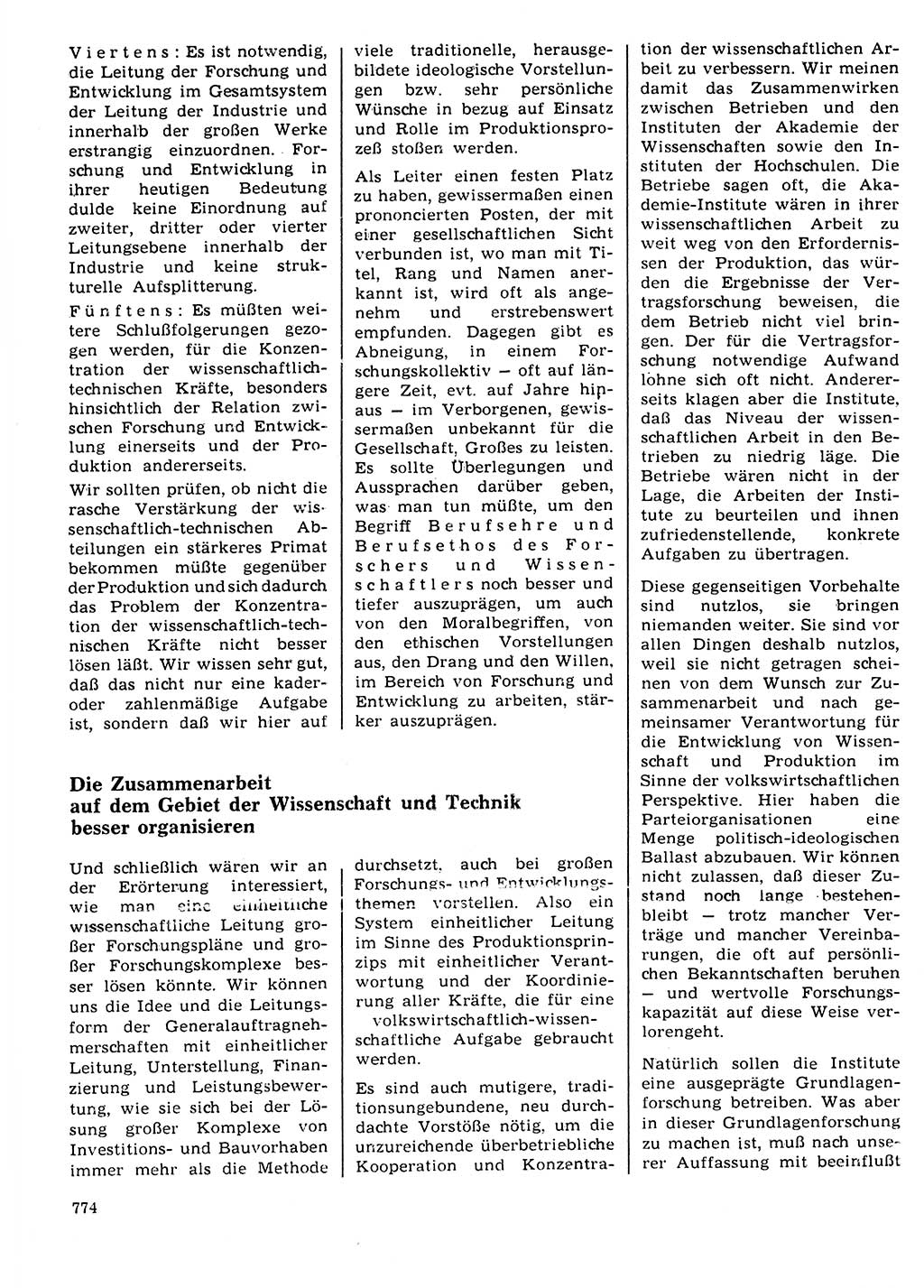 Neuer Weg (NW), Organ des Zentralkomitees (ZK) der SED (Sozialistische Einheitspartei Deutschlands) für Fragen des Parteilebens, 21. Jahrgang [Deutsche Demokratische Republik (DDR)] 1966, Seite 774 (NW ZK SED DDR 1966, S. 774)
