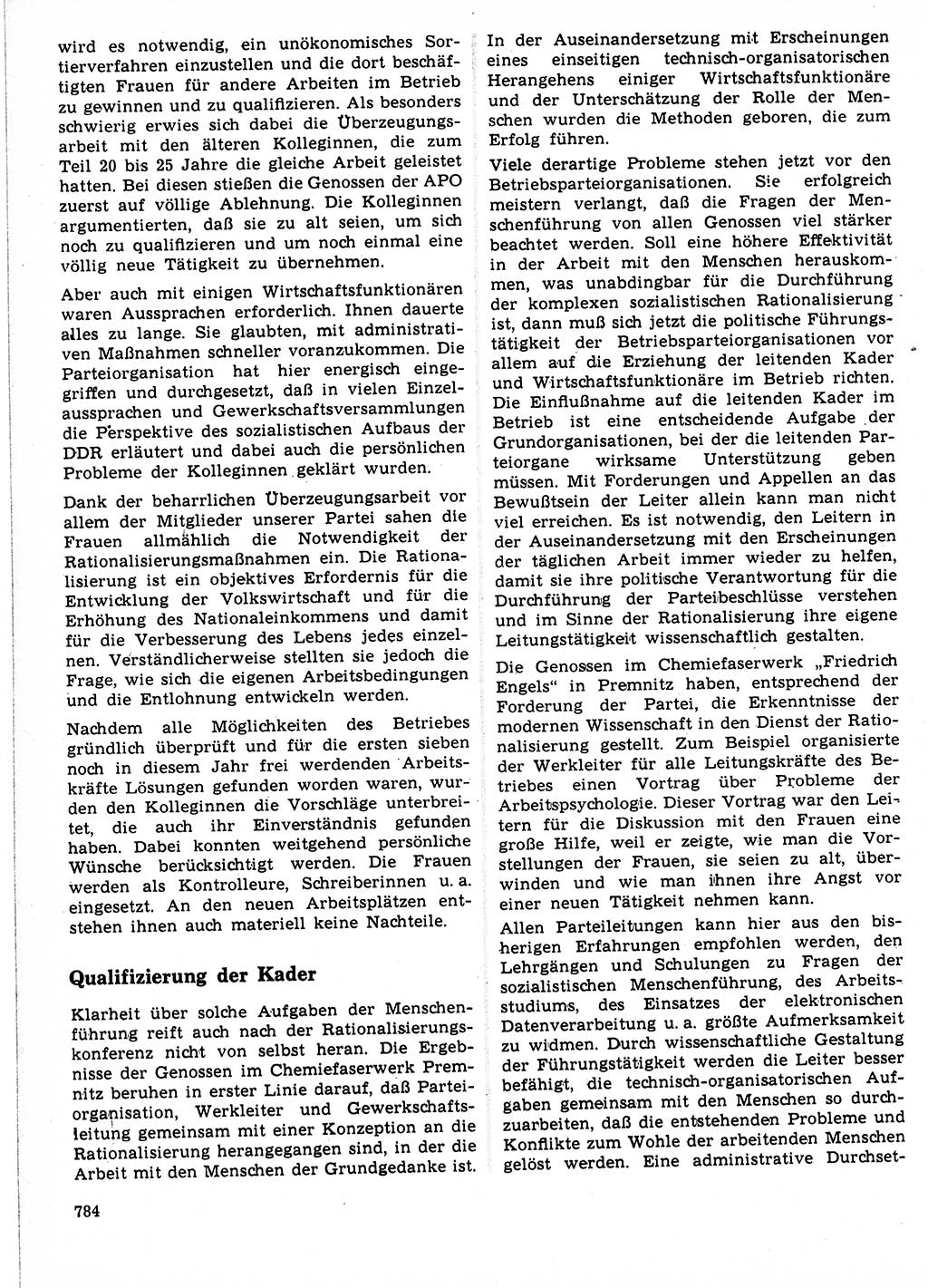 Neuer Weg (NW), Organ des Zentralkomitees (ZK) der SED (Sozialistische Einheitspartei Deutschlands) für Fragen des Parteilebens, 21. Jahrgang [Deutsche Demokratische Republik (DDR)] 1966, Seite 784 (NW ZK SED DDR 1966, S. 784)