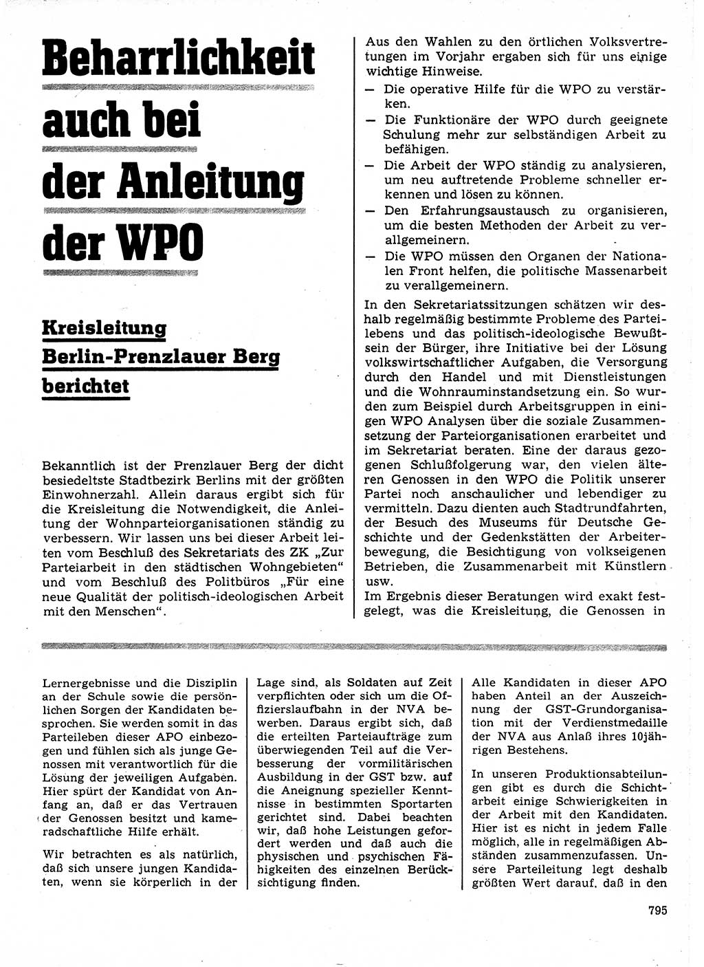 Neuer Weg (NW), Organ des Zentralkomitees (ZK) der SED (Sozialistische Einheitspartei Deutschlands) für Fragen des Parteilebens, 21. Jahrgang [Deutsche Demokratische Republik (DDR)] 1966, Seite 795 (NW ZK SED DDR 1966, S. 795)