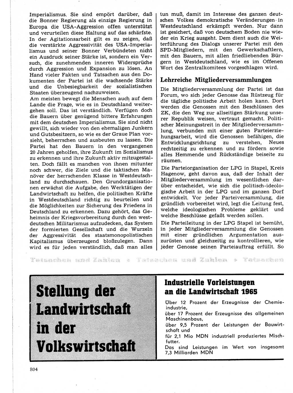 Neuer Weg (NW), Organ des Zentralkomitees (ZK) der SED (Sozialistische Einheitspartei Deutschlands) für Fragen des Parteilebens, 21. Jahrgang [Deutsche Demokratische Republik (DDR)] 1966, Seite 804 (NW ZK SED DDR 1966, S. 804)