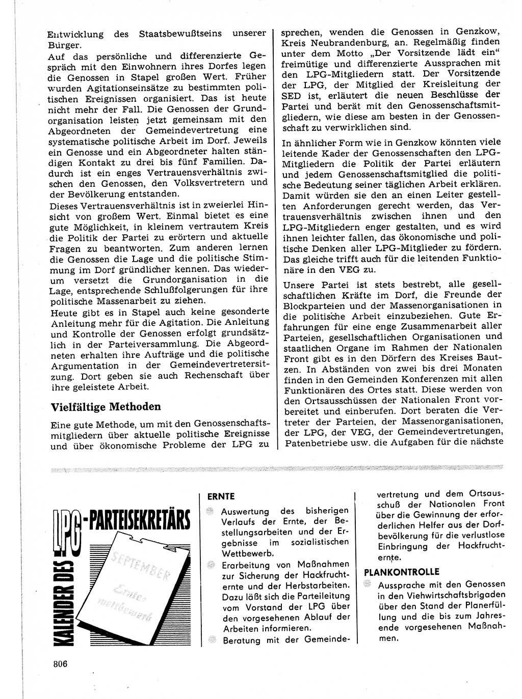 Neuer Weg (NW), Organ des Zentralkomitees (ZK) der SED (Sozialistische Einheitspartei Deutschlands) für Fragen des Parteilebens, 21. Jahrgang [Deutsche Demokratische Republik (DDR)] 1966, Seite 806 (NW ZK SED DDR 1966, S. 806)