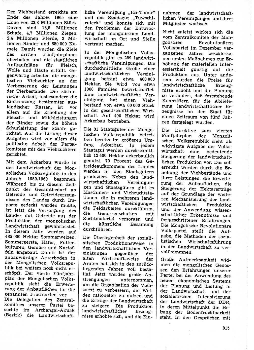 Neuer Weg (NW), Organ des Zentralkomitees (ZK) der SED (Sozialistische Einheitspartei Deutschlands) für Fragen des Parteilebens, 21. Jahrgang [Deutsche Demokratische Republik (DDR)] 1966, Seite 815 (NW ZK SED DDR 1966, S. 815)