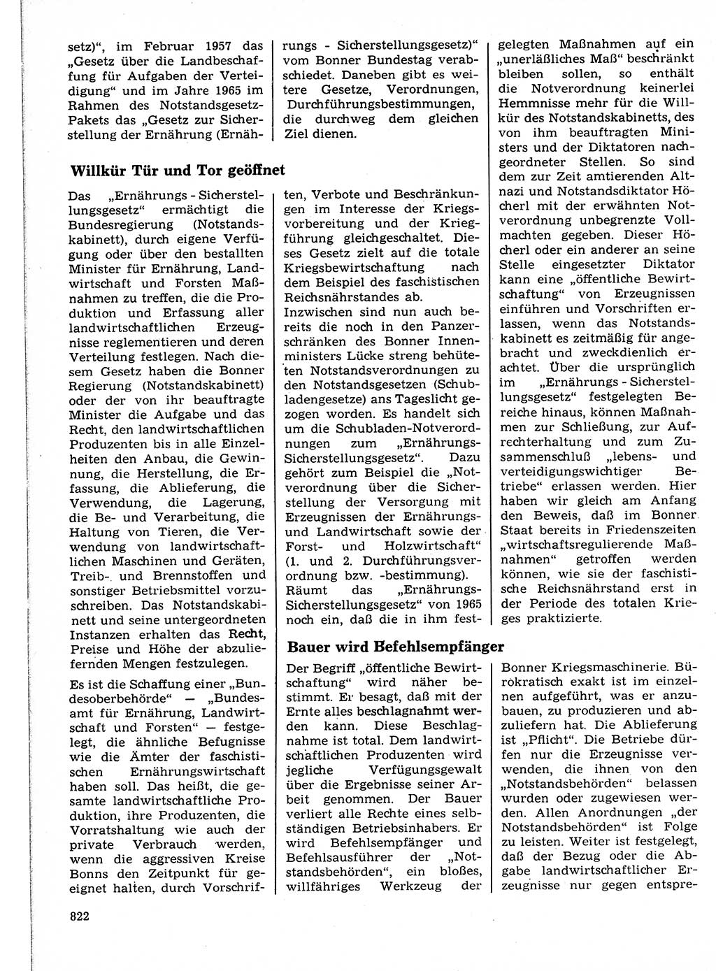 Neuer Weg (NW), Organ des Zentralkomitees (ZK) der SED (Sozialistische Einheitspartei Deutschlands) für Fragen des Parteilebens, 21. Jahrgang [Deutsche Demokratische Republik (DDR)] 1966, Seite 822 (NW ZK SED DDR 1966, S. 822)