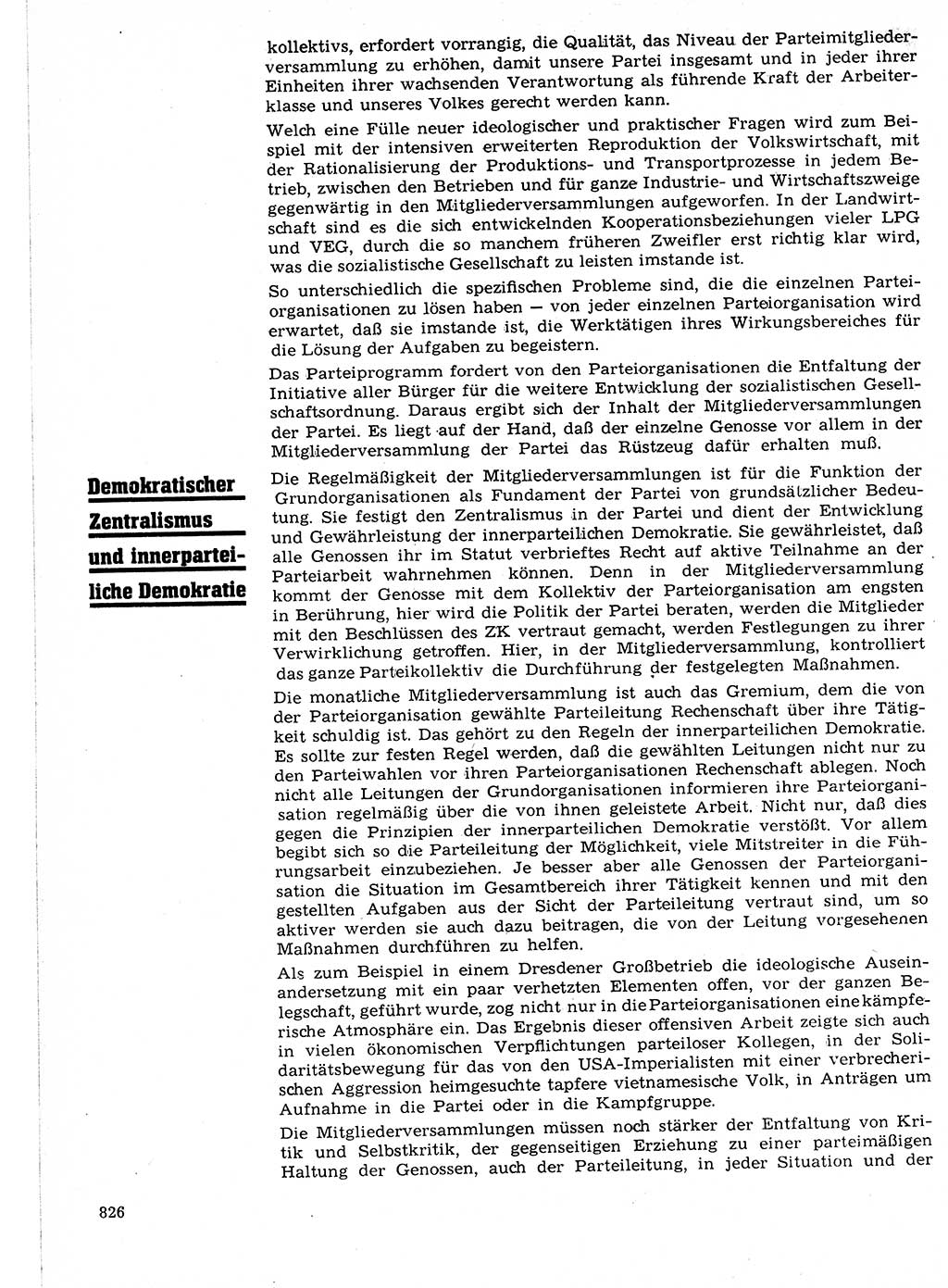 Neuer Weg (NW), Organ des Zentralkomitees (ZK) der SED (Sozialistische Einheitspartei Deutschlands) für Fragen des Parteilebens, 21. Jahrgang [Deutsche Demokratische Republik (DDR)] 1966, Seite 826 (NW ZK SED DDR 1966, S. 826)