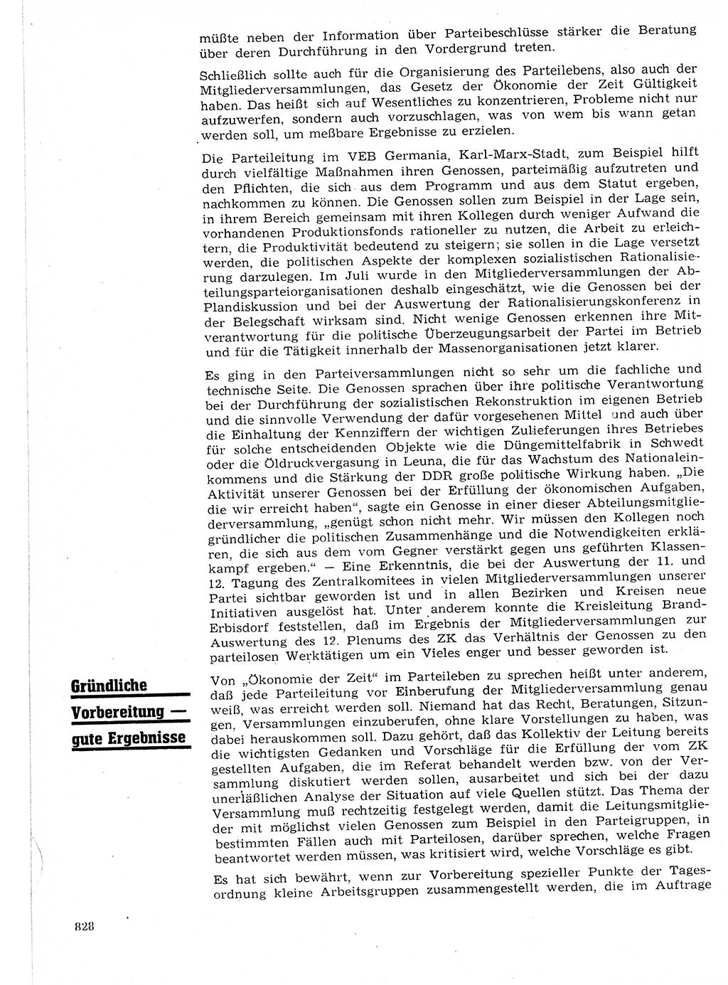 Neuer Weg (NW), Organ des Zentralkomitees (ZK) der SED (Sozialistische Einheitspartei Deutschlands) für Fragen des Parteilebens, 21. Jahrgang [Deutsche Demokratische Republik (DDR)] 1966, Seite 828 (NW ZK SED DDR 1966, S. 828)