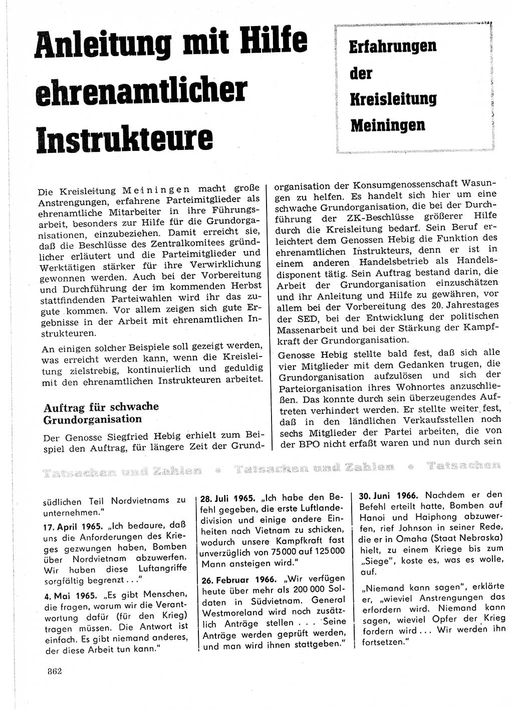 Neuer Weg (NW), Organ des Zentralkomitees (ZK) der SED (Sozialistische Einheitspartei Deutschlands) für Fragen des Parteilebens, 21. Jahrgang [Deutsche Demokratische Republik (DDR)] 1966, Seite 862 (NW ZK SED DDR 1966, S. 862)