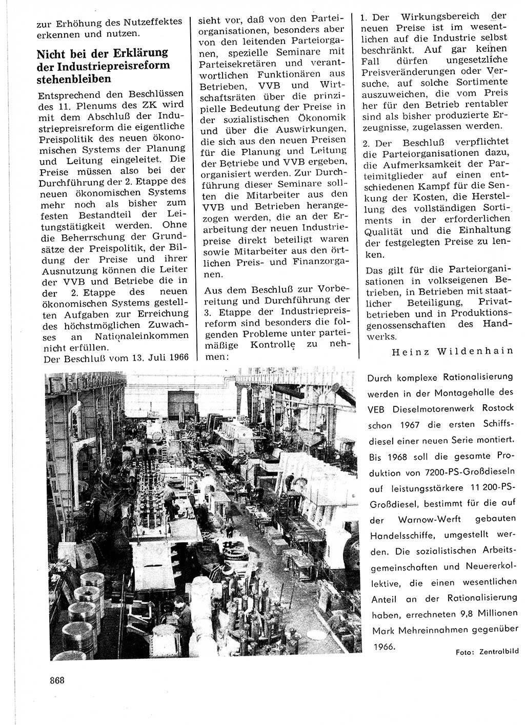 Neuer Weg (NW), Organ des Zentralkomitees (ZK) der SED (Sozialistische Einheitspartei Deutschlands) für Fragen des Parteilebens, 21. Jahrgang [Deutsche Demokratische Republik (DDR)] 1966, Seite 868 (NW ZK SED DDR 1966, S. 868)
