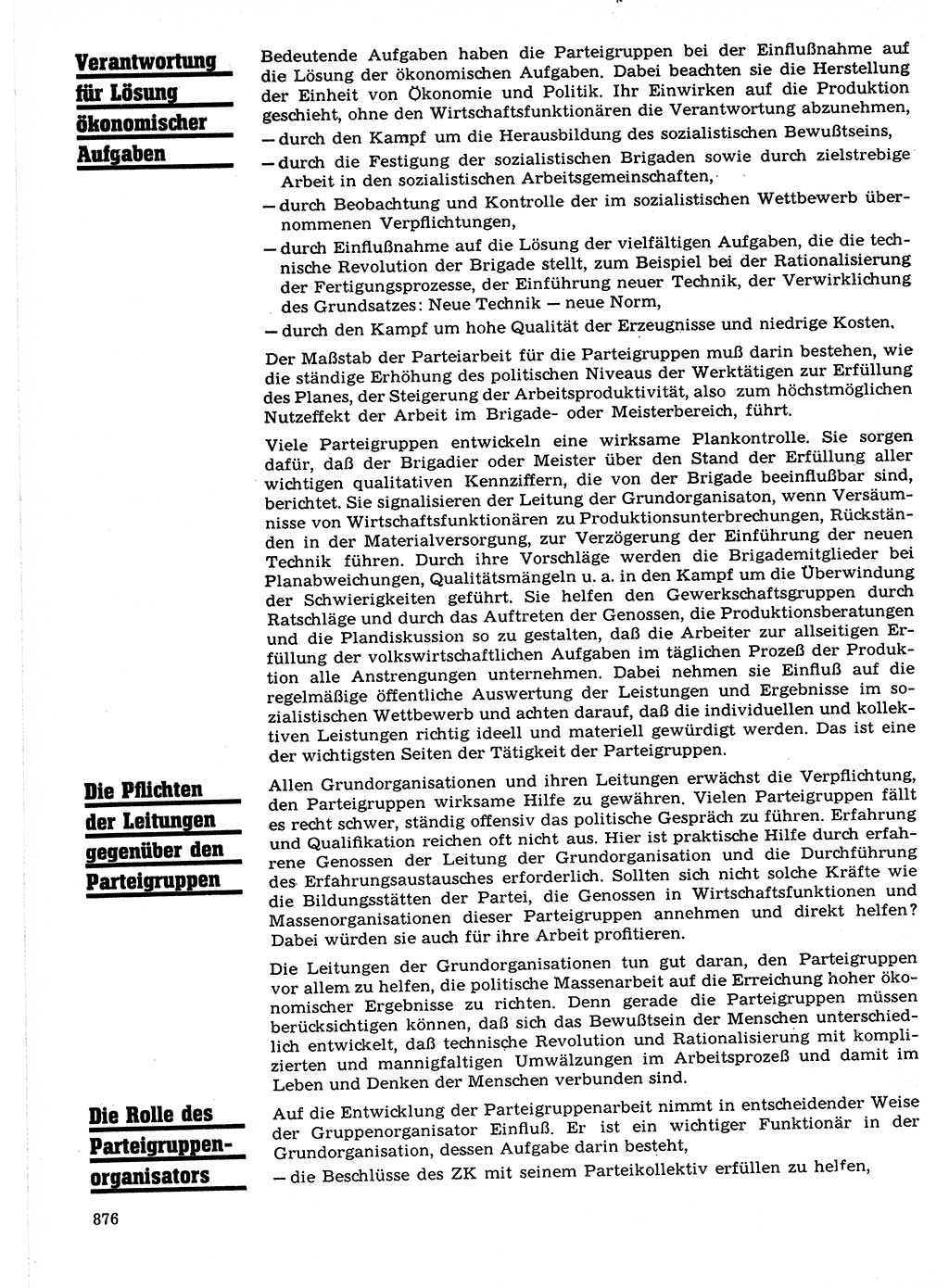 Neuer Weg (NW), Organ des Zentralkomitees (ZK) der SED (Sozialistische Einheitspartei Deutschlands) für Fragen des Parteilebens, 21. Jahrgang [Deutsche Demokratische Republik (DDR)] 1966, Seite 876 (NW ZK SED DDR 1966, S. 876)