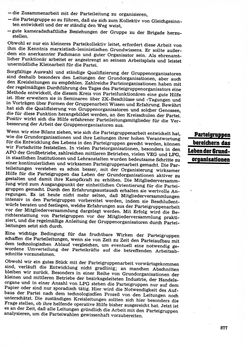 Neuer Weg (NW), Organ des Zentralkomitees (ZK) der SED (Sozialistische Einheitspartei Deutschlands) für Fragen des Parteilebens, 21. Jahrgang [Deutsche Demokratische Republik (DDR)] 1966, Seite 877 (NW ZK SED DDR 1966, S. 877)