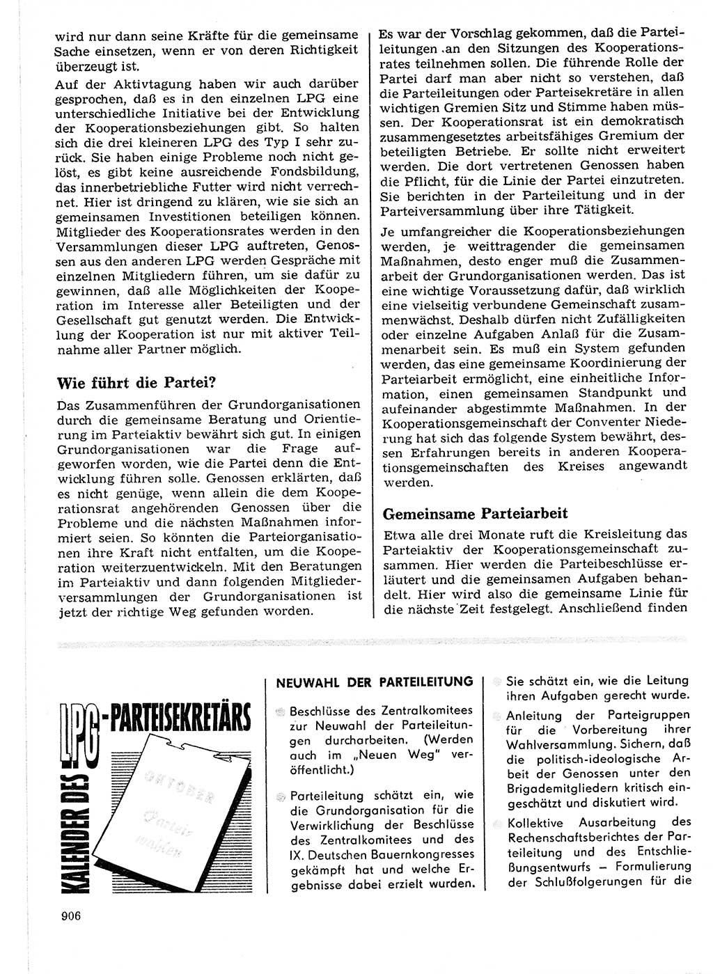 Neuer Weg (NW), Organ des Zentralkomitees (ZK) der SED (Sozialistische Einheitspartei Deutschlands) für Fragen des Parteilebens, 21. Jahrgang [Deutsche Demokratische Republik (DDR)] 1966, Seite 906 (NW ZK SED DDR 1966, S. 906)