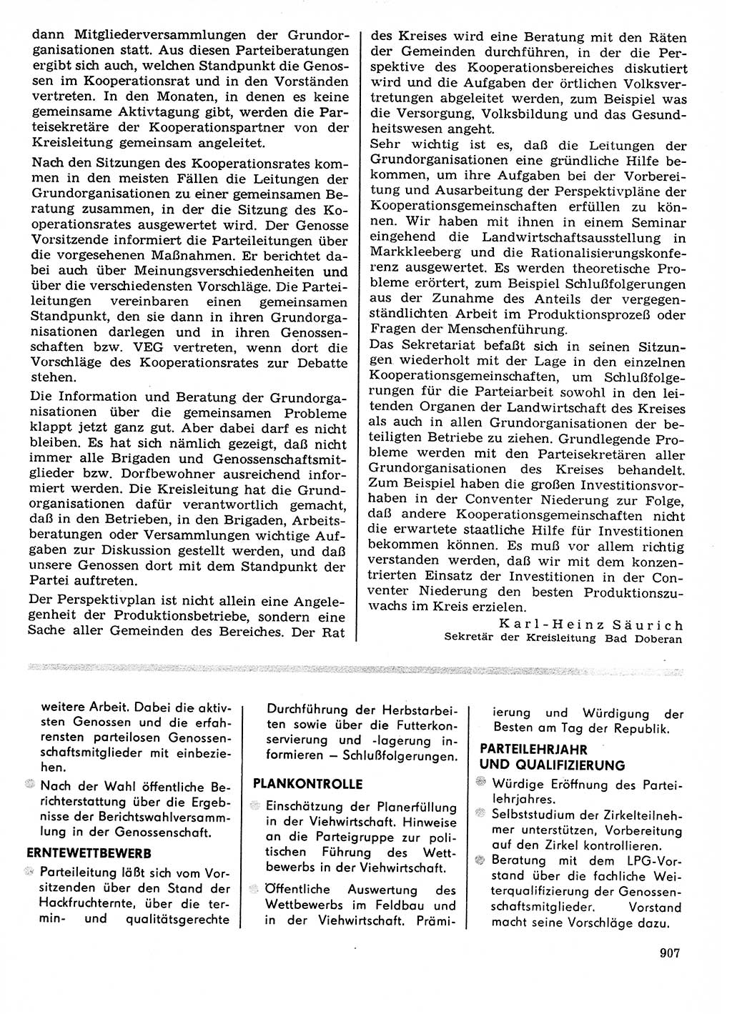 Neuer Weg (NW), Organ des Zentralkomitees (ZK) der SED (Sozialistische Einheitspartei Deutschlands) für Fragen des Parteilebens, 21. Jahrgang [Deutsche Demokratische Republik (DDR)] 1966, Seite 907 (NW ZK SED DDR 1966, S. 907)