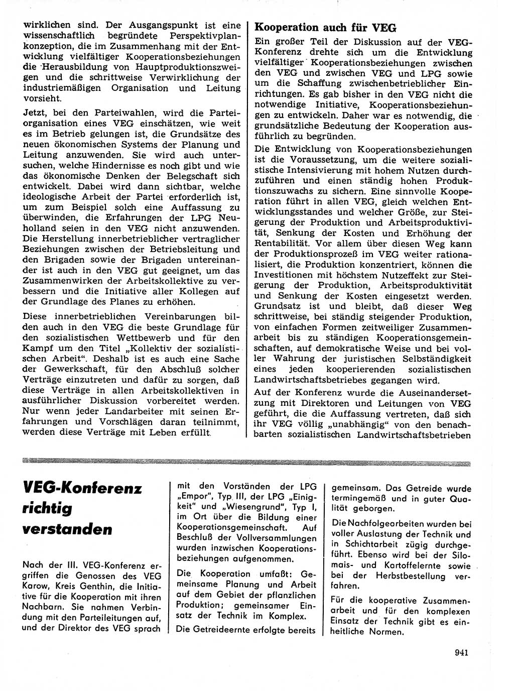 Neuer Weg (NW), Organ des Zentralkomitees (ZK) der SED (Sozialistische Einheitspartei Deutschlands) für Fragen des Parteilebens, 21. Jahrgang [Deutsche Demokratische Republik (DDR)] 1966, Seite 941 (NW ZK SED DDR 1966, S. 941)