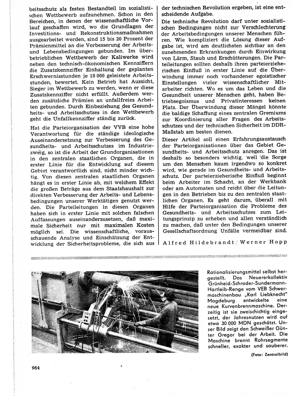 Neuer Weg (NW), Organ des Zentralkomitees (ZK) der SED (Sozialistische Einheitspartei Deutschlands) für Fragen des Parteilebens, 21. Jahrgang [Deutsche Demokratische Republik (DDR)] 1966, Seite 964 (NW ZK SED DDR 1966, S. 964)