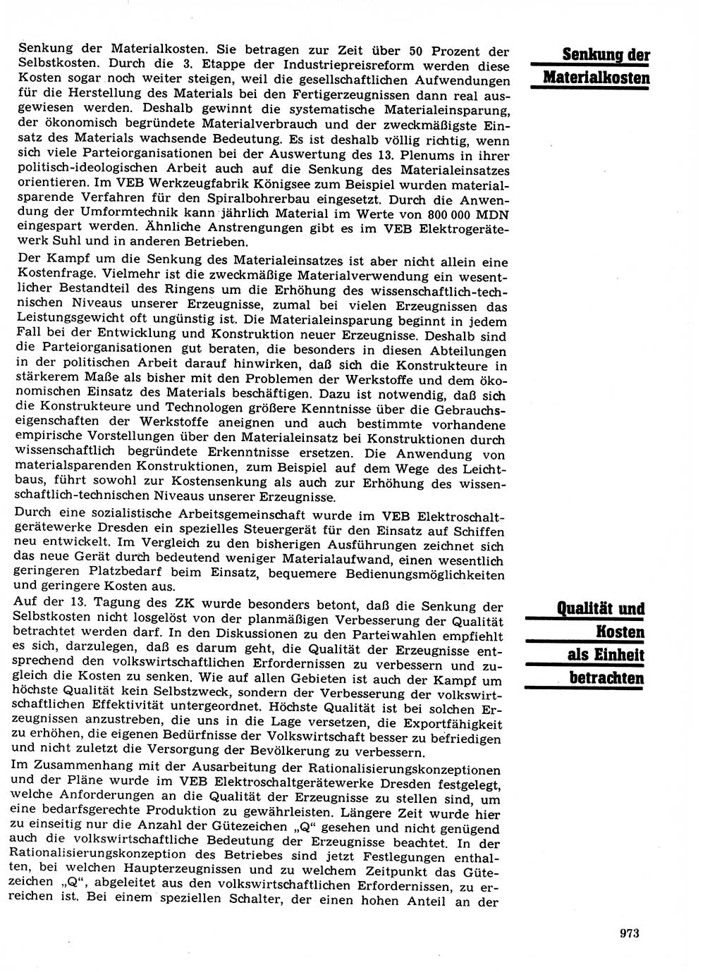 Neuer Weg (NW), Organ des Zentralkomitees (ZK) der SED (Sozialistische Einheitspartei Deutschlands) für Fragen des Parteilebens, 21. Jahrgang [Deutsche Demokratische Republik (DDR)] 1966, Seite 973 (NW ZK SED DDR 1966, S. 973)