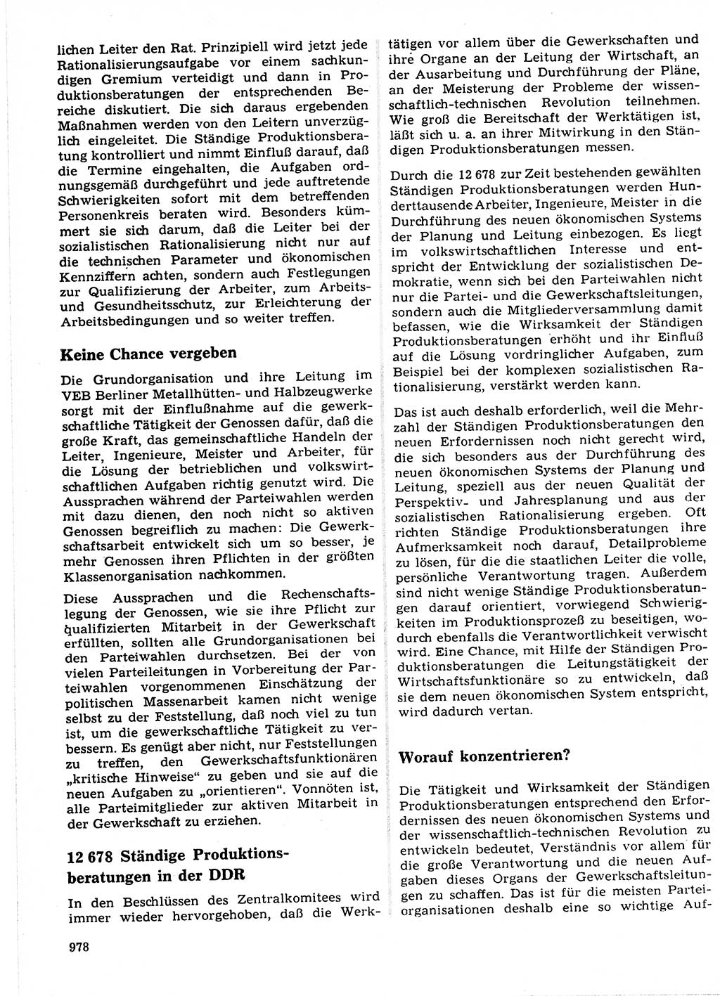 Neuer Weg (NW), Organ des Zentralkomitees (ZK) der SED (Sozialistische Einheitspartei Deutschlands) für Fragen des Parteilebens, 21. Jahrgang [Deutsche Demokratische Republik (DDR)] 1966, Seite 978 (NW ZK SED DDR 1966, S. 978)