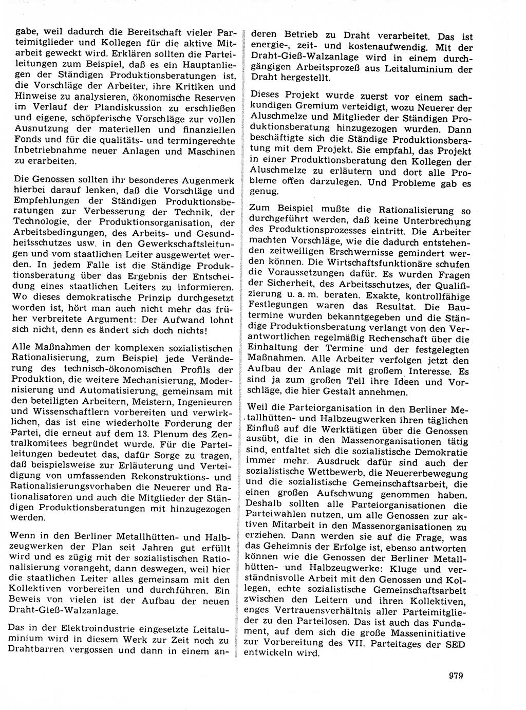 Neuer Weg (NW), Organ des Zentralkomitees (ZK) der SED (Sozialistische Einheitspartei Deutschlands) für Fragen des Parteilebens, 21. Jahrgang [Deutsche Demokratische Republik (DDR)] 1966, Seite 979 (NW ZK SED DDR 1966, S. 979)