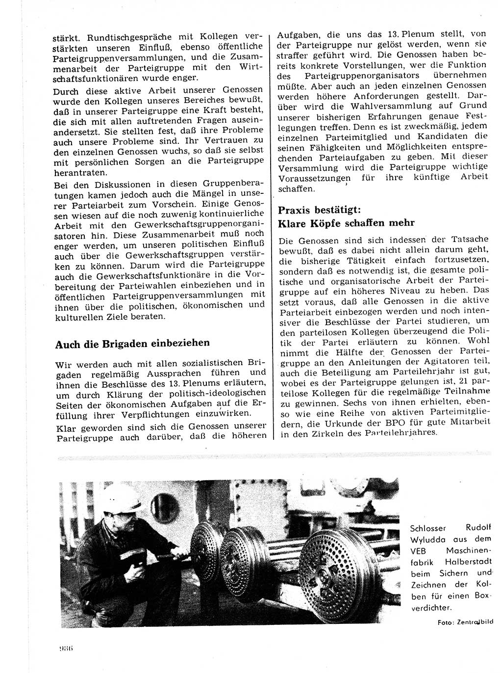 Neuer Weg (NW), Organ des Zentralkomitees (ZK) der SED (Sozialistische Einheitspartei Deutschlands) für Fragen des Parteilebens, 21. Jahrgang [Deutsche Demokratische Republik (DDR)] 1966, Seite 986 (NW ZK SED DDR 1966, S. 986)