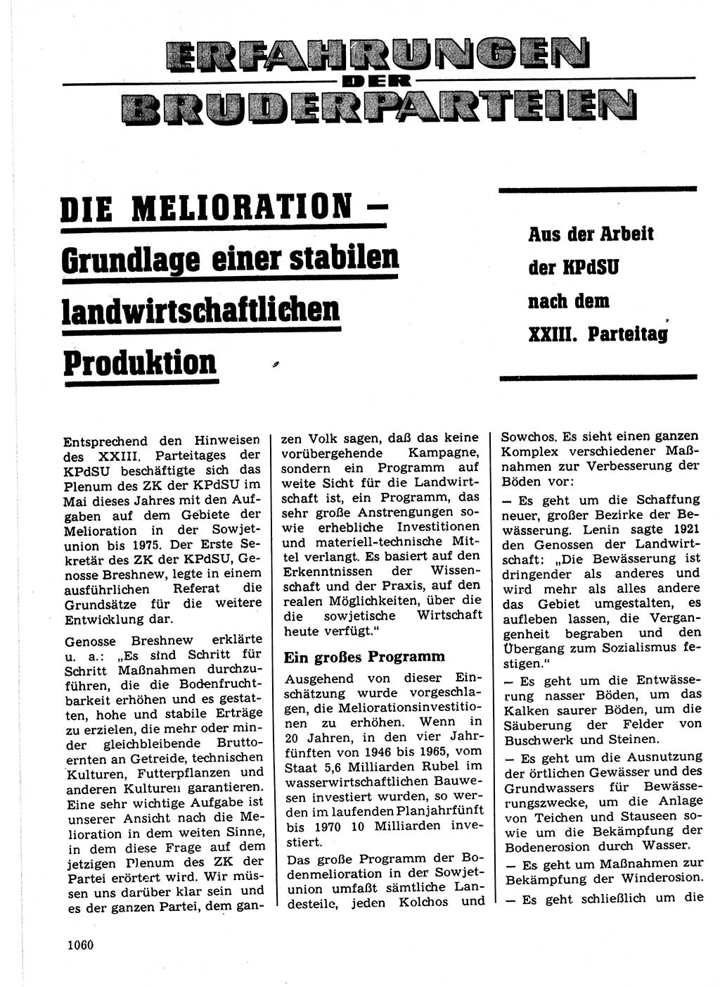 Neuer Weg (NW), Organ des Zentralkomitees (ZK) der SED (Sozialistische Einheitspartei Deutschlands) für Fragen des Parteilebens, 21. Jahrgang [Deutsche Demokratische Republik (DDR)] 1966, Seite 1060 (NW ZK SED DDR 1966, S. 1060)