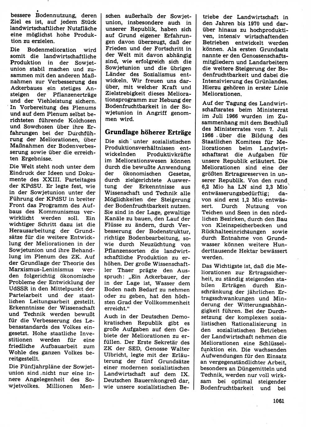 Neuer Weg (NW), Organ des Zentralkomitees (ZK) der SED (Sozialistische Einheitspartei Deutschlands) für Fragen des Parteilebens, 21. Jahrgang [Deutsche Demokratische Republik (DDR)] 1966, Seite 1061 (NW ZK SED DDR 1966, S. 1061)