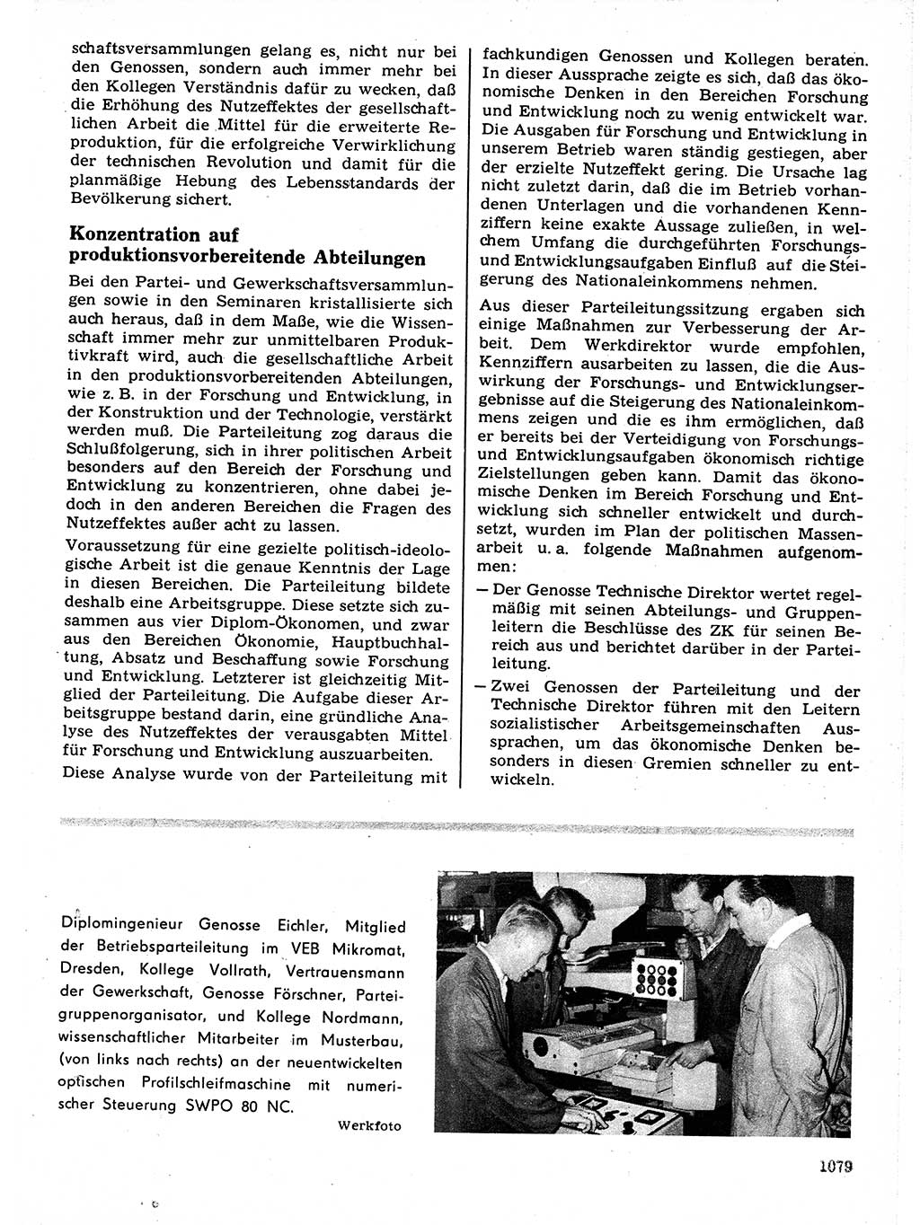 Neuer Weg (NW), Organ des Zentralkomitees (ZK) der SED (Sozialistische Einheitspartei Deutschlands) für Fragen des Parteilebens, 21. Jahrgang [Deutsche Demokratische Republik (DDR)] 1966, Seite 1079 (NW ZK SED DDR 1966, S. 1079)