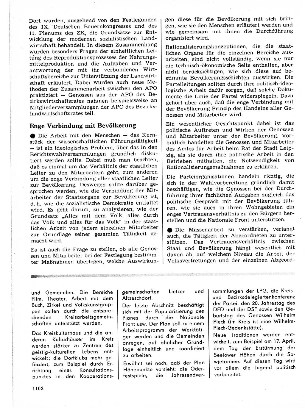 Neuer Weg (NW), Organ des Zentralkomitees (ZK) der SED (Sozialistische Einheitspartei Deutschlands) für Fragen des Parteilebens, 21. Jahrgang [Deutsche Demokratische Republik (DDR)] 1966, Seite 1102 (NW ZK SED DDR 1966, S. 1102)