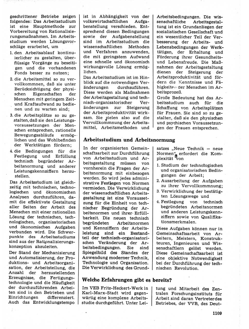 Neuer Weg (NW), Organ des Zentralkomitees (ZK) der SED (Sozialistische Einheitspartei Deutschlands) für Fragen des Parteilebens, 21. Jahrgang [Deutsche Demokratische Republik (DDR)] 1966, Seite 1109 (NW ZK SED DDR 1966, S. 1109)