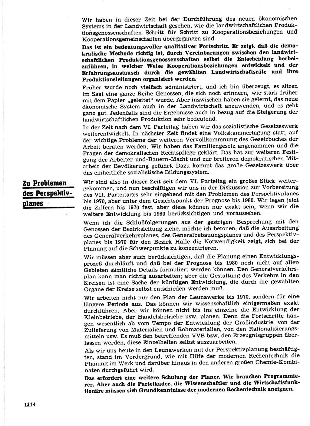 Neuer Weg (NW), Organ des Zentralkomitees (ZK) der SED (Sozialistische Einheitspartei Deutschlands) für Fragen des Parteilebens, 21. Jahrgang [Deutsche Demokratische Republik (DDR)] 1966, Seite 1114 (NW ZK SED DDR 1966, S. 1114)