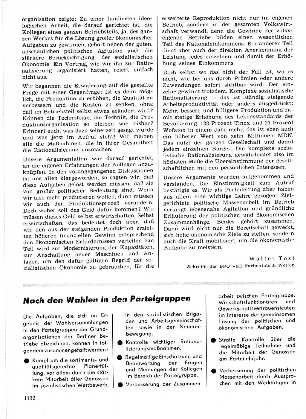 Neuer Weg (NW), Organ des Zentralkomitees (ZK) der SED (Sozialistische Einheitspartei Deutschlands) für Fragen des Parteilebens, 21. Jahrgang [Deutsche Demokratische Republik (DDR)] 1966, Seite 1132 (NW ZK SED DDR 1966, S. 1132)