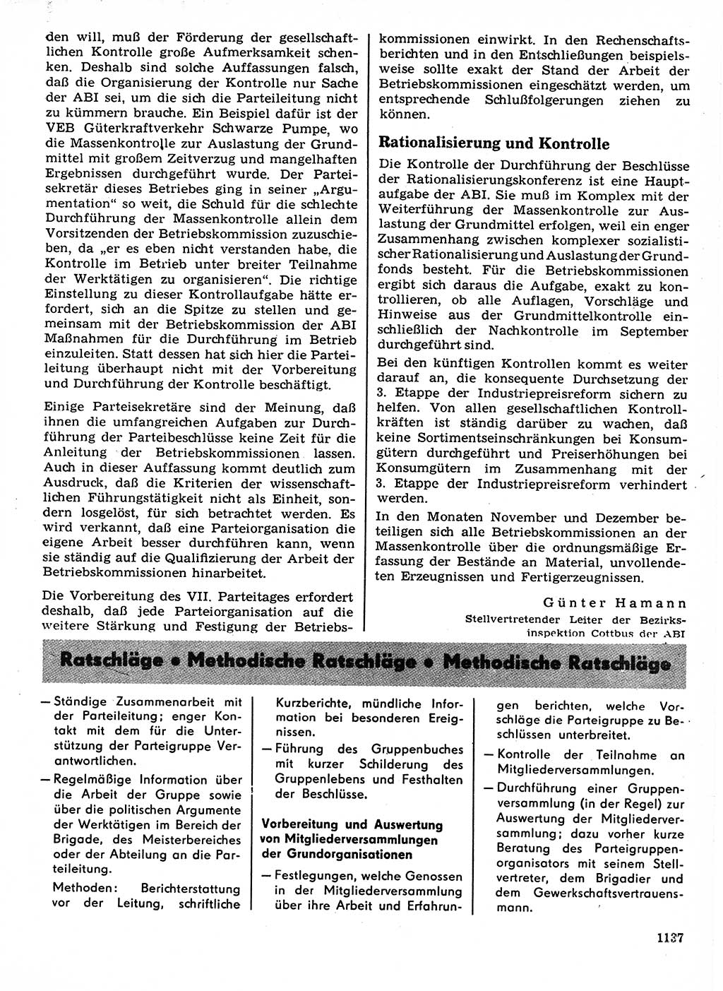 Neuer Weg (NW), Organ des Zentralkomitees (ZK) der SED (Sozialistische Einheitspartei Deutschlands) für Fragen des Parteilebens, 21. Jahrgang [Deutsche Demokratische Republik (DDR)] 1966, Seite 1137 (NW ZK SED DDR 1966, S. 1137)