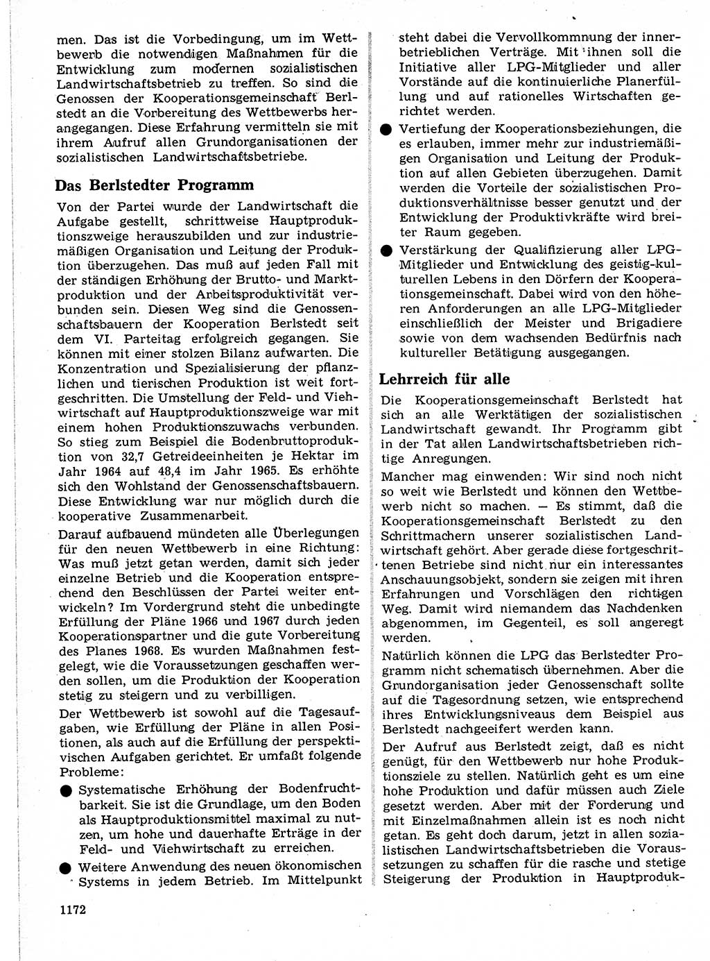 Neuer Weg (NW), Organ des Zentralkomitees (ZK) der SED (Sozialistische Einheitspartei Deutschlands) für Fragen des Parteilebens, 21. Jahrgang [Deutsche Demokratische Republik (DDR)] 1966, Seite 1172 (NW ZK SED DDR 1966, S. 1172)