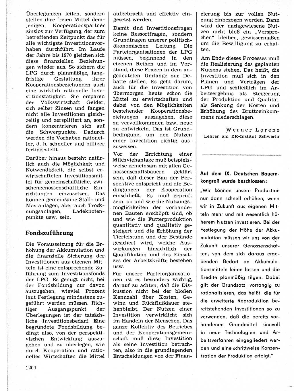 Neuer Weg (NW), Organ des Zentralkomitees (ZK) der SED (Sozialistische Einheitspartei Deutschlands) für Fragen des Parteilebens, 21. Jahrgang [Deutsche Demokratische Republik (DDR)] 1966, Seite 1204 (NW ZK SED DDR 1966, S. 1204)