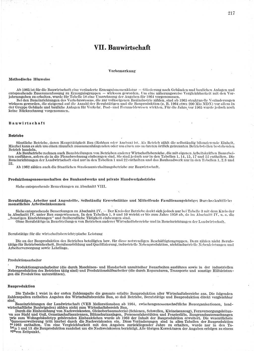 Statistisches Jahrbuch der Deutschen Demokratischen Republik (DDR) 1966, Seite 217 (Stat. Jb. DDR 1966, S. 217)