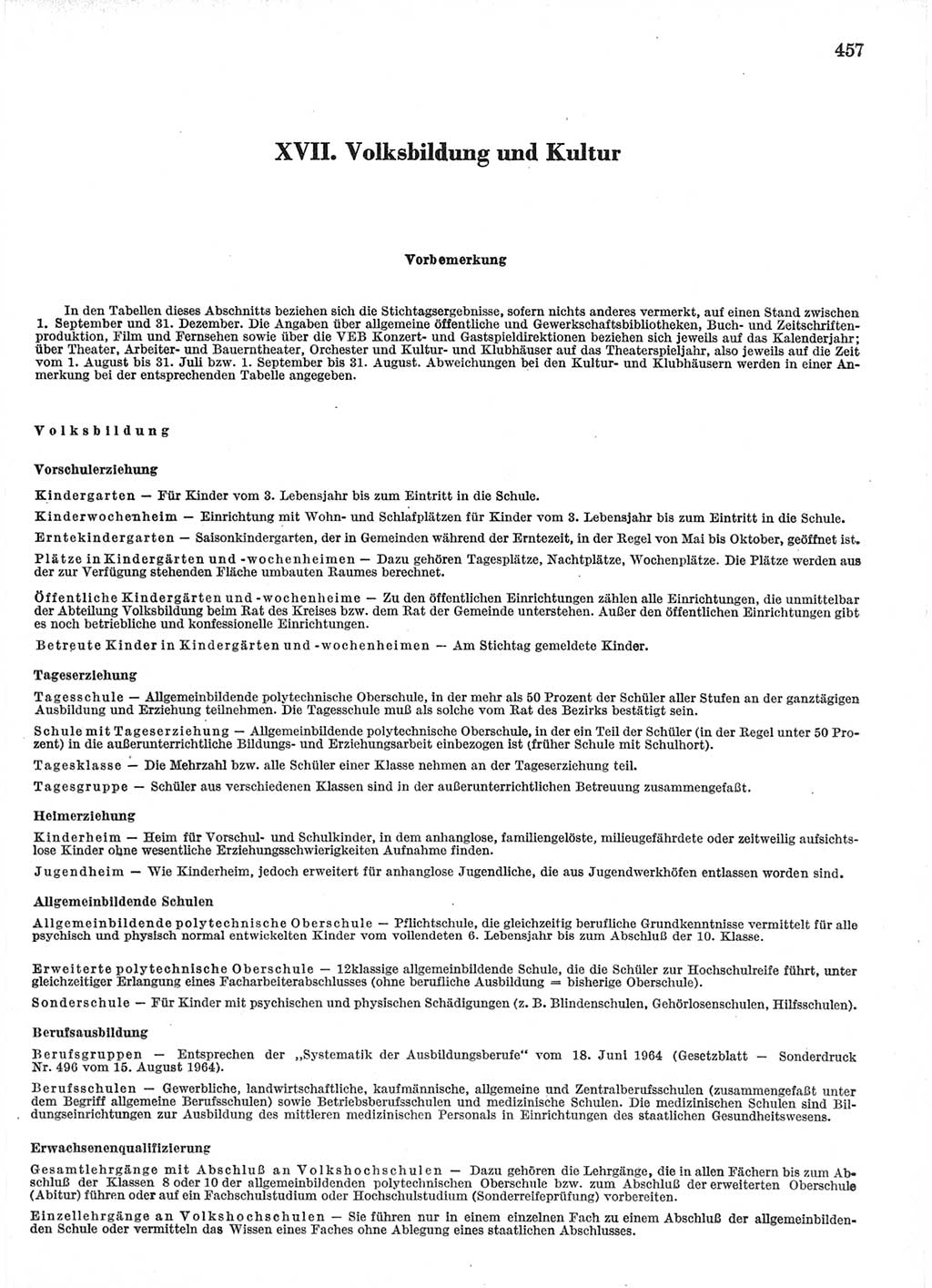 Statistisches Jahrbuch der Deutschen Demokratischen Republik (DDR) 1966, Seite 457 (Stat. Jb. DDR 1966, S. 457)