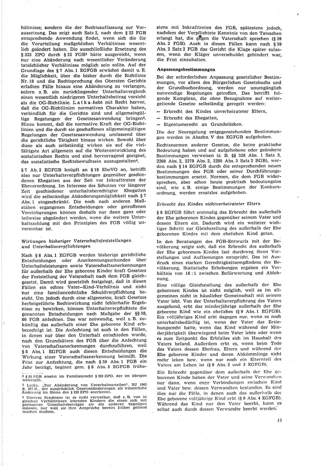 Neue Justiz (NJ), Zeitschrift für Recht und Rechtswissenschaft [Deutsche Demokratische Republik (DDR)], 20. Jahrgang 1966, Seite 13 (NJ DDR 1966, S. 13)