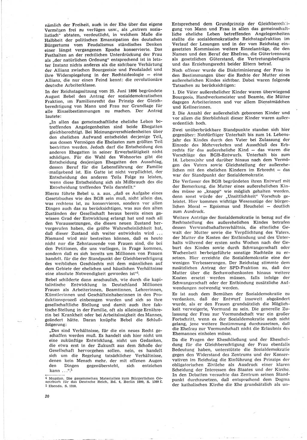 Neue Justiz (NJ), Zeitschrift für Recht und Rechtswissenschaft [Deutsche Demokratische Republik (DDR)], 20. Jahrgang 1966, Seite 20 (NJ DDR 1966, S. 20)