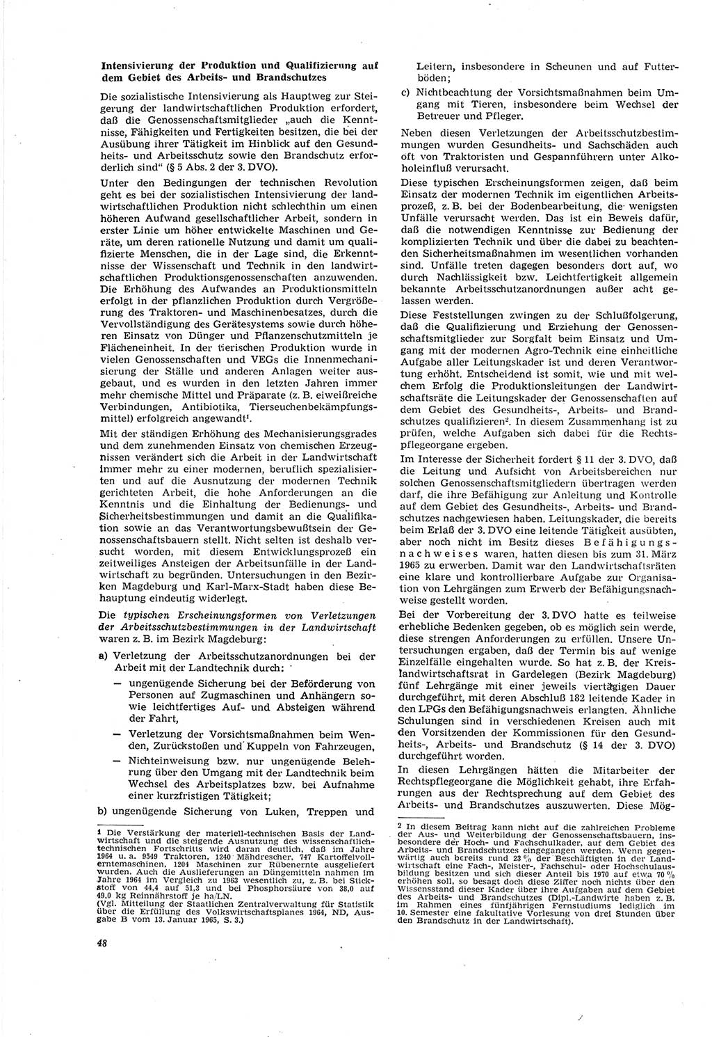 Neue Justiz (NJ), Zeitschrift für Recht und Rechtswissenschaft [Deutsche Demokratische Republik (DDR)], 20. Jahrgang 1966, Seite 48 (NJ DDR 1966, S. 48)