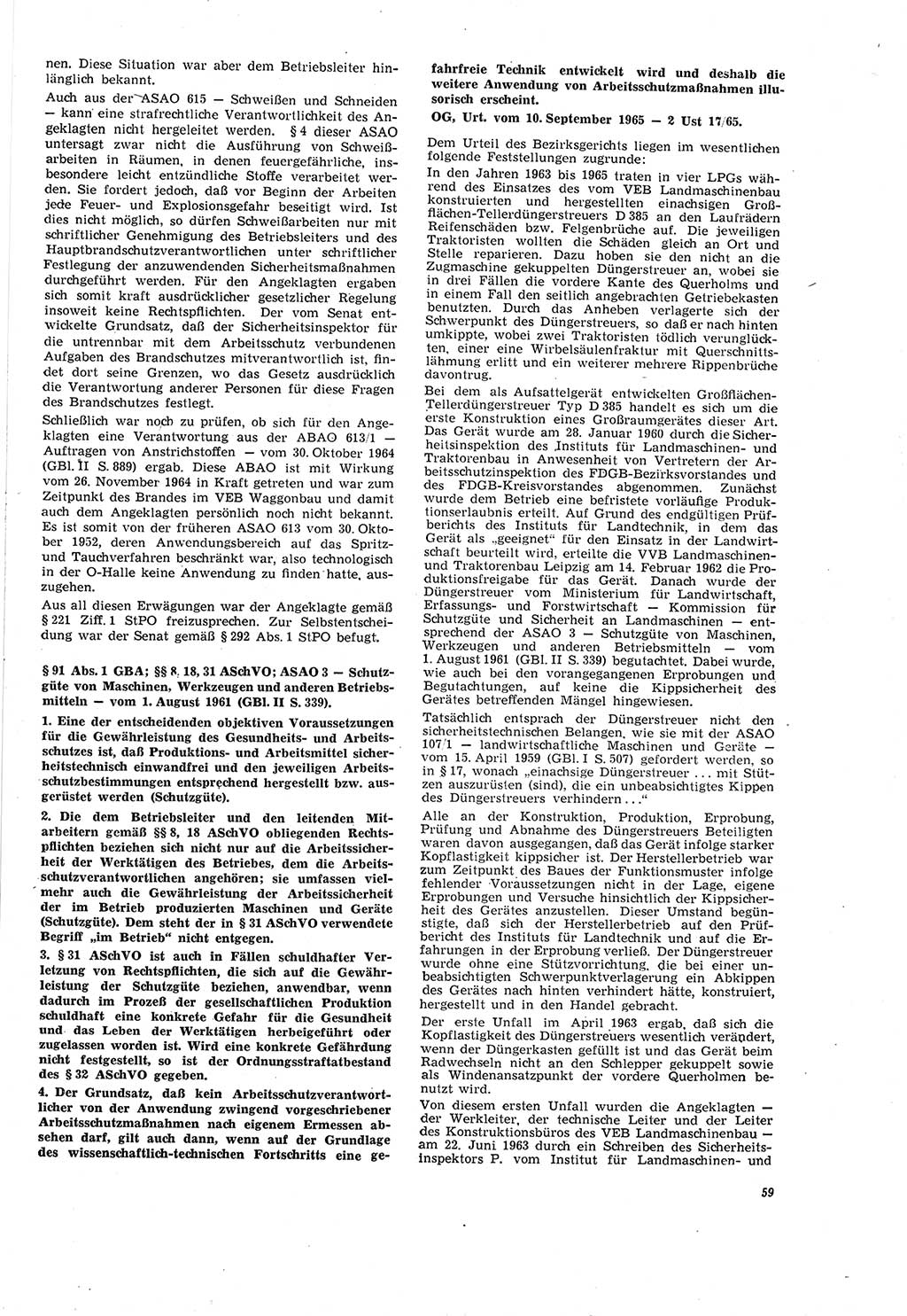 Neue Justiz (NJ), Zeitschrift für Recht und Rechtswissenschaft [Deutsche Demokratische Republik (DDR)], 20. Jahrgang 1966, Seite 59 (NJ DDR 1966, S. 59)