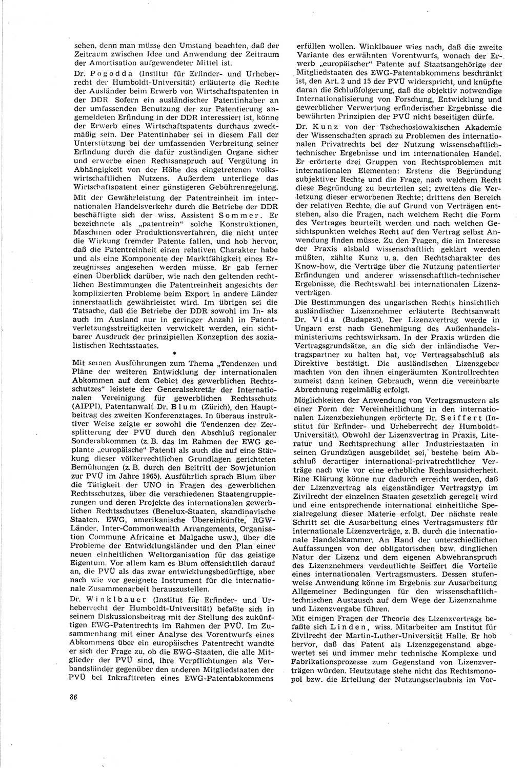 Neue Justiz (NJ), Zeitschrift für Recht und Rechtswissenschaft [Deutsche Demokratische Republik (DDR)], 20. Jahrgang 1966, Seite 86 (NJ DDR 1966, S. 86)